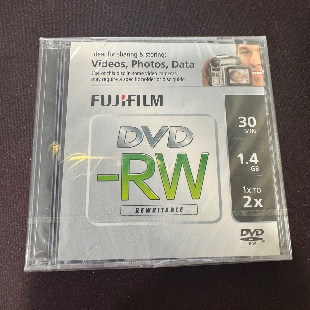 Fujifilm DVD-RW Rewritable Disc 1.4GB 30 Min 1x-2x Speed Sealed Jewel Case